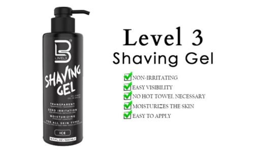 LEVEL 3 SHAVING GEL – STRAIGHT SHAVING GEL – NON-IRRITATING – L3 REFRESHING SMELL – NO HOT TOWEL NEEDED-6