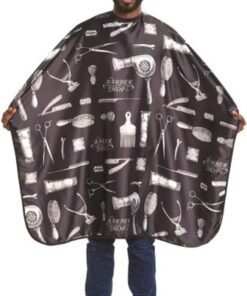 SCALPMASTER BARBER CAPE WITH SNAP CLOSURE PRINT CA-4132