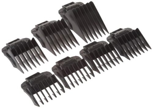 ANDIS 7 PIECE SNAP-ON BLADE COMB SET BLACK (01380)-