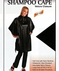 ANNIE SHAMPOO CAPE NO. 3913, 45 X 54 INCHES, BLACK (PC)