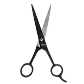 ANNIE STAINLESS STEEL STRAIGHT HAIR SCISSORS, 6.5 INCH, MATTE BLACK..-