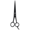 ANNIE STAINLESS STEEL STRAIGHT HAIR SCISSORS, 6.5 INCH, MATTE BLACK..-