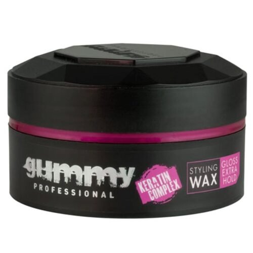 GUMMY PROFESSIONAL GLOSS EXTRA HOLD HAIR STYLING WAX, VITAMIN B5 (PANTHENOL), PARABEN & ALCOHOL FREE, KERATIN COMPLEX, EDGE CONTROL, EXTREME LOOK, 150 ML