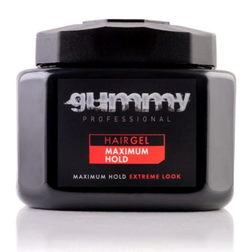 GUMMY PROFESSIONAL HAIR GEL MAXIMUM HOLD, LONG-LASTING HOLD, VITAMIN B5 (PANTHENOL), PARABEN AND ALCOHOL FREE, EDGE CONTROL, EXTREME LOOK, 700 ML