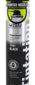 KISS TINTATION - BLACK TEMPORARY COLOR SPRAY, 2.82 OZ