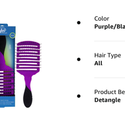 WET BRUSH PRO FLEX DRY PADDLE BRUSH - PÚRPURA 1 PC